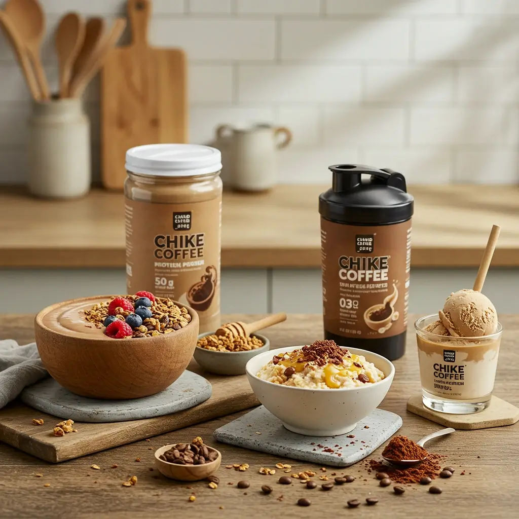 Creative ways to enjoy Chike Coffee in smoothie bowls, oatmeal, and dessert.