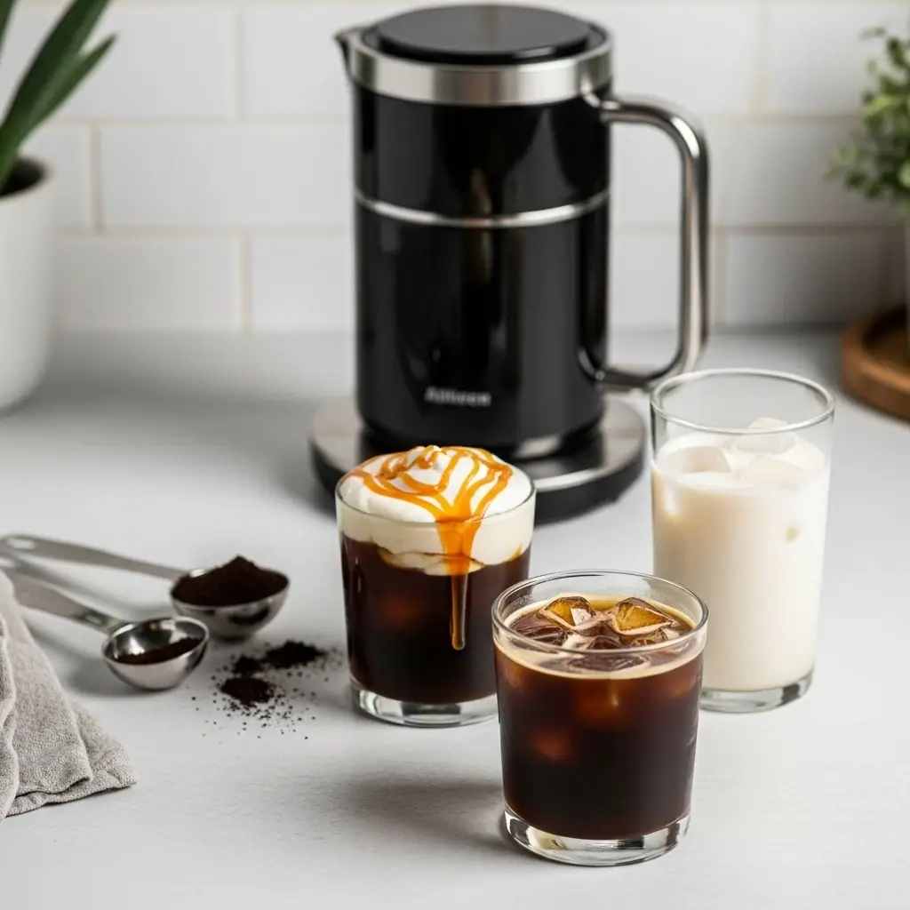 Three easy cold brew coffee recipes made with a new cold brew maker.