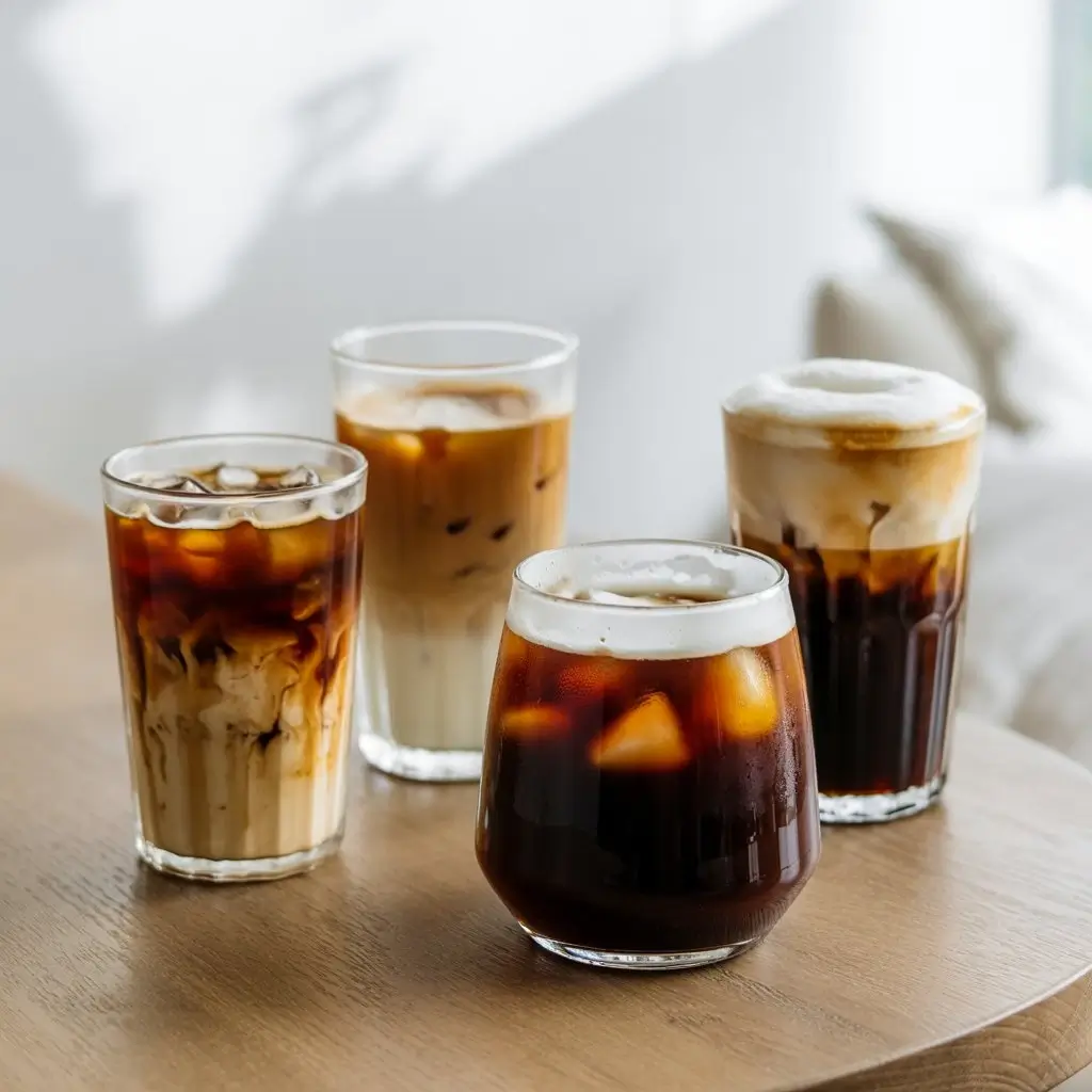 Vanilla sweet cream cold brew compared to other iced coffees by calorie content